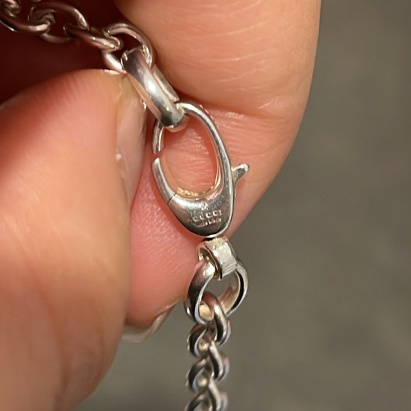 Gucci Interlocking GG Silver Necklace Stamped - Picture 6 of 9